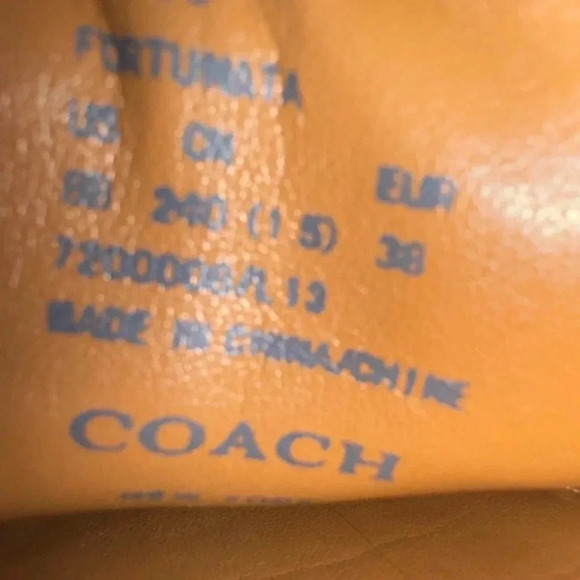 Coach Fortunata driving loafers black leather signature C buckle Size 8 - Picture 8 of 8